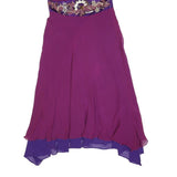 KAREN MILLEN Womens Purple & Violet Silk Blend Fit & Flare Dress Sleeveless Midi