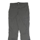 WRANGLER Mens Polyester Blend Grey Regular Straight Trousers W29 L29 Zip Fit