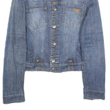 DOLCE & GABBANA Womens Blue Denim Jacket S Cotton Blend Classic Button Closure