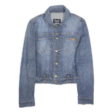 DOLCE & GABBANA Womens Blue Denim Jacket S Cotton Blend Classic Button Closure