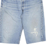 LEVI'S Mens Denim Blue Casual Shorts L W36 Distressed Cotton Blend