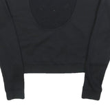 NIKE Womens Black Crop Crew Neck Sweatshirt S Cotton Blend Pullover