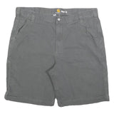 CARHARTT Mens Shorts Grey Relaxed Fit XL W40 Workwear Utility Cotton Blend