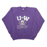 FRUIT OF THE LOOM Mens Purple University Of Whistler Canada Crew Neck XL