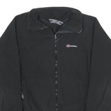 BERGHAUS Womens Black Outdoor Jacket M Polyester Zip Plain Small Logo