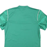 ADIDAS Mens Green Athletic T-Shirt S Short Sleeve V-Neck Polyester Sports