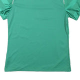 ADIDAS Mens Green Athletic T-Shirt S Short Sleeve V-Neck Polyester Sports