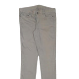 CALVIN KLEIN JEANS Womens Slim Fit Zip Cotton Blend Beige Slim Skinny Denim