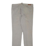 CALVIN KLEIN JEANS Womens Slim Fit Zip Cotton Blend Beige Slim Skinny Denim