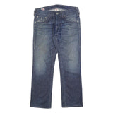 TRUE RELIGION Mens Blue Regular Fit Straight Leg Denim Medium W34 L30 Jeans