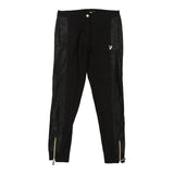 Vintage Versace Jeans Couture Skinny Trousers - 28W UK 8 Black Cotton Blend