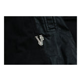 Vintage Versace Jeans Couture Skinny Trousers - 28W UK 8 Black Cotton Blend