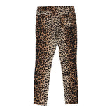 Vintage Skinny Orange Dor Animal print Trousers - 27W UK 8 Brown Cotton Blend