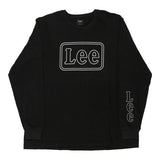 Vintage black Lee Long Sleeve T-Shirt - mens xx-large