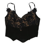 Vintage black Lace Ritmo Dei Perla Cami Top - womens medium