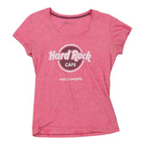 Vintage pink Hollywood Hard Rock Cafe T-Shirt - womens large