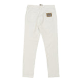 Vintage white Low Rise Skinny Dolce & Gabbana Trousers - womens 28" waist