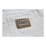 Vintage white Low Rise Skinny Dolce & Gabbana Trousers - womens 28" waist