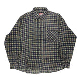 Vintage Canada Checked Flannel Shirt - 2XL Green Polyester Blend
