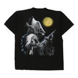Vintage black Rock Eagle T-Shirt - mens x-large