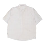 Aoxikai Short Sleeve Shirt - 3XL White Cotton Blend