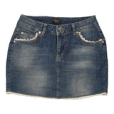 Vintage Motivi Denim Skirt - 28W UK 8 Blue Cotton