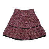 Vintage Benetton Floral Midi Skirt - 30W UK 10 Pink Viscose