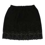 Vintage Unbranded Lace Mini Skirt - 26W UK 6 Black Cotton