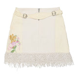 Vintage white Cristina Effe Mini Skirt - womens 28" waist