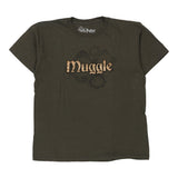 Vintage khaki Age 14 Muggle Harry Potter T-Shirt - girls large