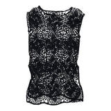 Vintage navy Crochet Unbranded Dress - womens x-large