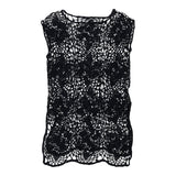 Vintage navy Crochet Unbranded Dress - womens x-large
