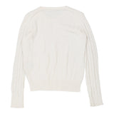 Vintage white Benetton Jumper - womens medium