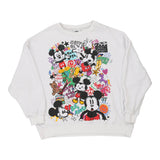 Vintage white Mickey Sweatshirt - womens large
