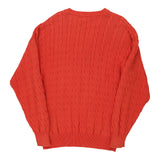 Fila V-neck Jumper - Medium Orange Cotton