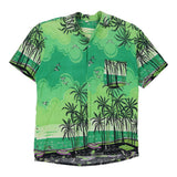 Vintage green Unbranded Hawaiian Shirt - mens large