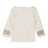 Vintage cream Just Cavalli Long Sleeve Top - womens x-large