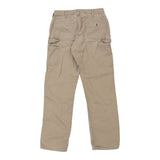 Carhartt Carpenter Trousers - 30W UK 10 Beige Cotton