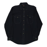Hankering Contrast Stitch Shirt - XL Navy Cotton