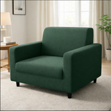 Anyseat 1-Seater Sofa Cover – Plain Green Style Slipcover for Living Room Chair Protection