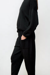Mimi Hand-Loomed Knit Set - Black