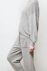 Mimi Hand-Loomed Knit Pant - Grey