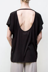U-Back Top - Organic Cotton - Black