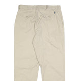 POLO RALPH LAUREN Mens Cotton Beige Regular Straight Trousers W34 L30 Classic