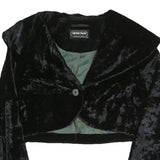 SPORTALM Womens Black Velvet Blazer Tailored Jacket M Polyester Blend Button