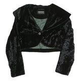 SPORTALM Womens Black Velvet Blazer Tailored Jacket M Polyester Blend Button