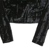 SPORTALM Womens Black Velvet Blazer Tailored Jacket M Polyester Blend Button