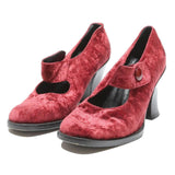 PASITO Womens Mary Jane Heels Red Synthetic UK 3.5 Classic Comfortable Stylish