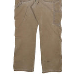DICKIES Mens Cotton Blend Beige Regular Fit Straight Leg Trousers W36 L30