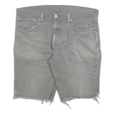 LEVI'S Mens Grey Cotton Blend Denim Cut-Off Shorts M W34 Casual Summer